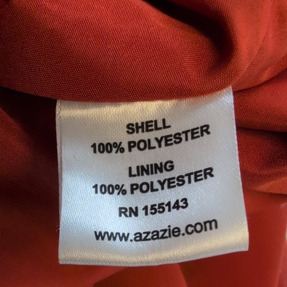 Azazie Strapless Burnt Orange Prom Bridesmaid Formal Dress Gown 14        CC132 - Picture 12 of 13